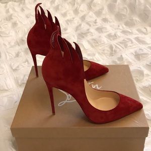 Christian Louboutin Red Victorina Heels New